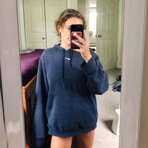 vintage nike hoodie navy blue